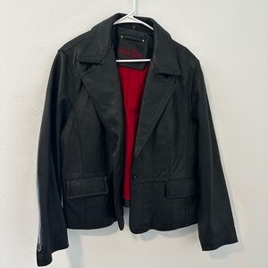 Women's Black Hard Rock Leather Jacket